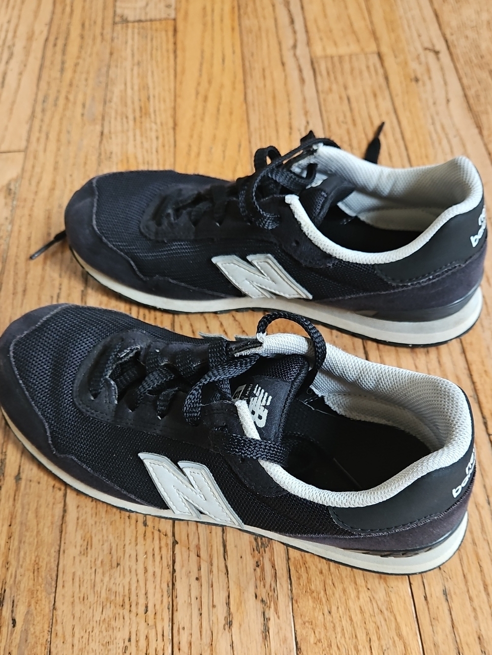 New Balance Boy's Black & White Retro Runner Sneakers